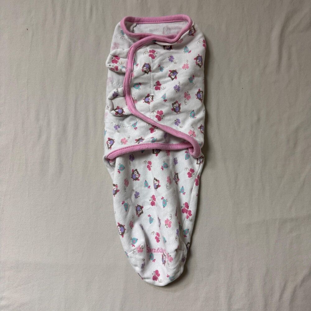 SwaddleMe Newborn Baby Wrap Pink Girls Soothing Easy Velcro Close Sleep Sack